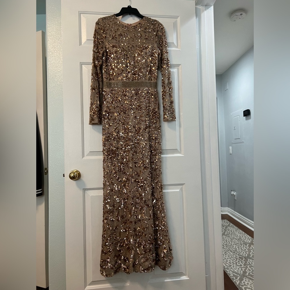 Beautiful Mac Duggal long sleeve dress! Used only for couple of hours!